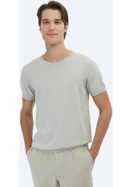 Taş Bisiklet Yaka Düz Örgü Triko