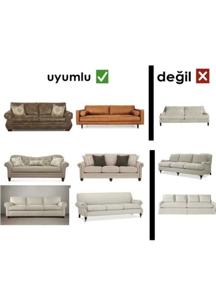 Streç Lastikli Esnek Yikanabilir Kare Desen Üç Kişilik Kotuk Örtüsü Koltuk Kılıfı 1 Adet fırsatları