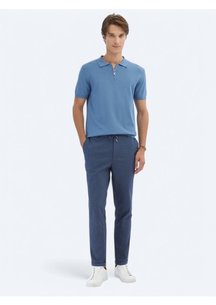 Havacı Mavi Polo Yaka Düz Örgü Triko fiyatları
