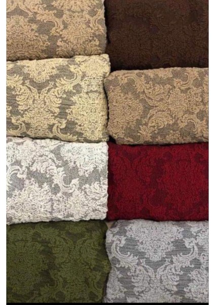 Jakarlı Koltuk Kanepe Çekyat Örtüsü Likrali Lastikli Standart 3lü Osmanli Desen Koltuk Kılıfı Taş fırsatları