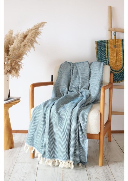 Kolları Örten Mavi Battal Boy Koltuk, Çekyat Örtüsü 180X300 cm fiyatları