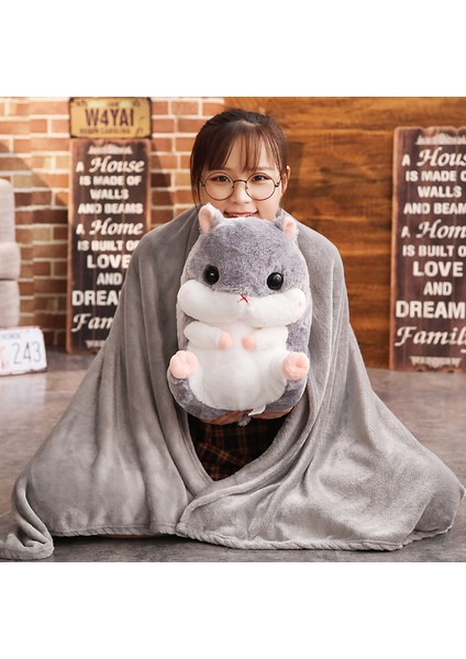 Sevimli Hamster Yastık Battaniye Araba Yastık Yorgan Çift Amaçlı Yastık Yorgan Peluş Oyuncak Bebek (Yurt Dışından) fiyatları