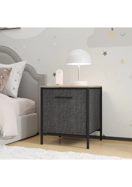 Çocuk Dolap 1 Çekmeceli Komodin Sehpa Füme 1596