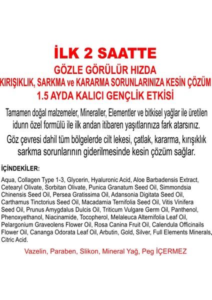 Anti Aging Kırışıklık Ve Sarkma Kremi 50 ml indirimleri