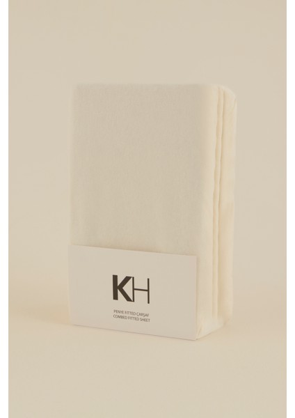 Penye Fitted Çarşaf Tek Kişilik 100 x 200+30 cm Offwhite