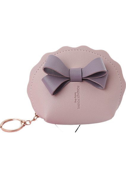 Okul Tarzı Yay Pu Deri Mini Çanta Çok Fonksiyonlu Bozuk Para Cüzdanı (Yurt Dışından)