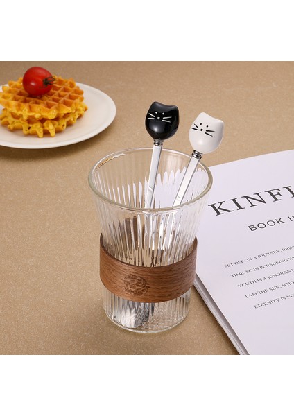 Ev Yaratıcı Seramik Kedi Paslanmaz Çelik Kahve Kaşığı (Yurt Dışından) fırsatları