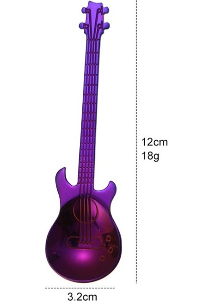 304 Paslanmaz Çelik Gitar Yaratıcı Tatlı Kaşığı (Yurt Dışından)