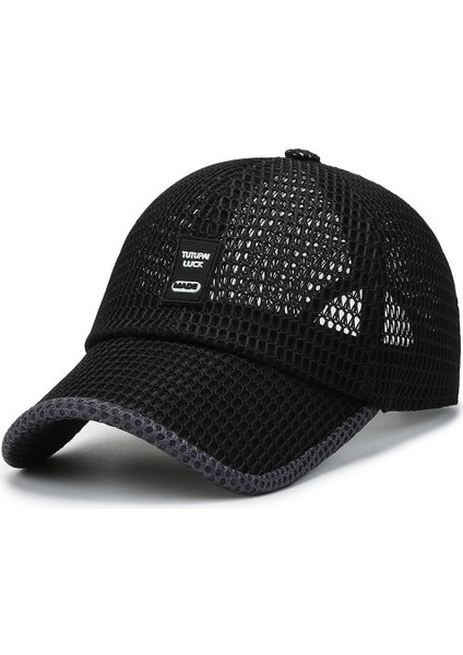 Erkek Güneşlik Şapkası Açık Hızlı Kuru Ağ Şapkası Nefes Alabilen Beyzbol Şapkası (Yurt Dışından)