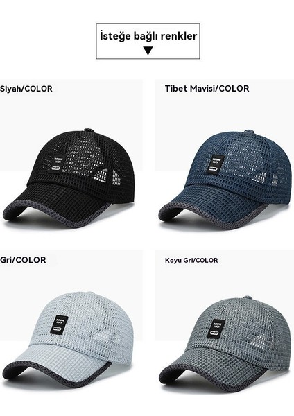 Erkek Güneşlik Şapkası Açık Hızlı Kuru Ağ Şapkası Nefes Alabilen Beyzbol Şapkası (Yurt Dışından) indirimleri