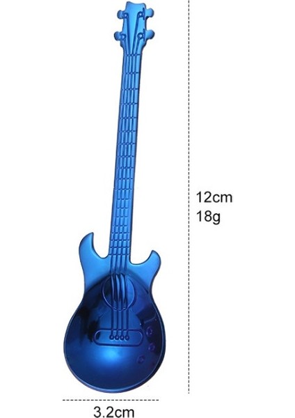 304 Paslanmaz Çelik Gitar Yaratıcı Tatlı Kaşığı (Yurt Dışından)