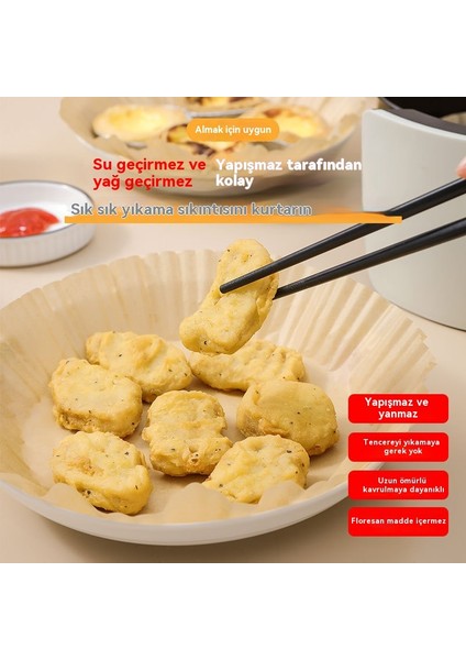 50 Ev Mutfak Hava Fritözleri Için Özel Kağıt Tepsisi Yağ Emici Pişirme Silikon Kağıt (Yurt Dışından) fırsatları