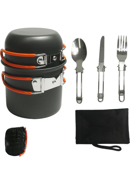 Açık Çok Fonksiyonlu 1-2 Kişi Sofra Takımı ile Portatif Tencere Seti (Yurt Dışından)