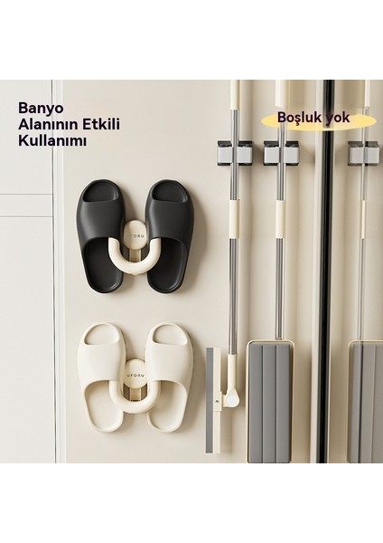 Banyo Vakum Presli Güçlü Delinmeyen Emici Troller Ayakkabı Rafı (Yurt Dışından)