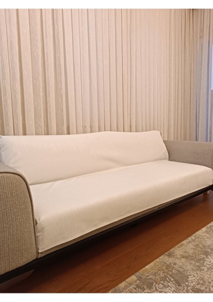 Toscana Sıvı Geçirmez Kaymaz Koltuk Örtüsü Çift Taraflı Bej ve Antrasit 80*200CM fiyatları