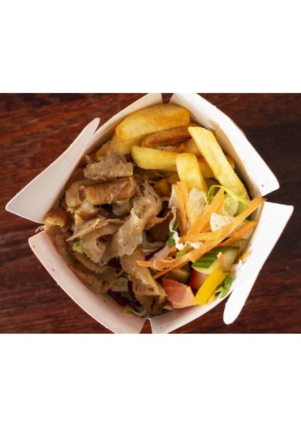 Yemek Kutusu Makarna Noodle Mantı Döner Box 26 Oz Kraft 50 Adetli modelleri