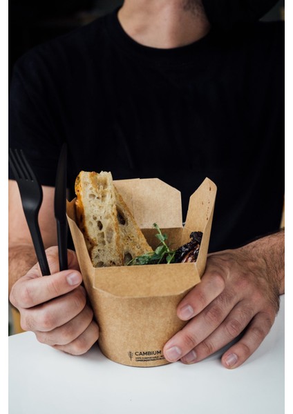 Yemek Kutusu Makarna Noodle Mantı Döner Box 26 Oz Kraft 50 Adetli fırsatları