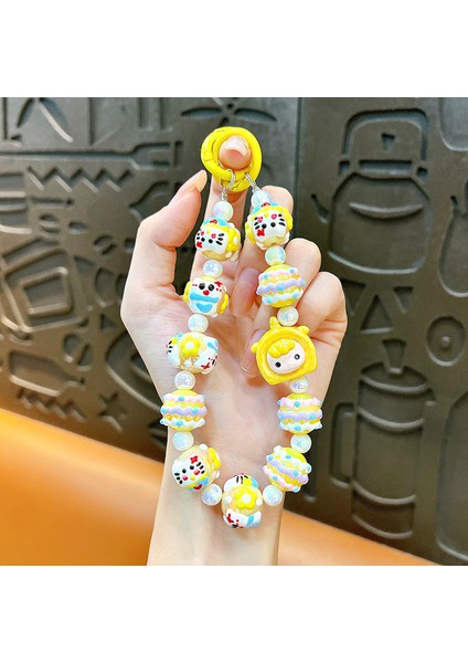 Küçük Bebek Boncuklu Telefon Zinciri Sevimli Okul Çantası Anahtarlık (Yurt Dışından)