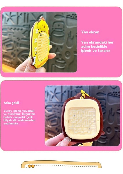 Yaratıcı Manyetik Emme Çelik Bilyalı Çizim Kurulu Sevimli Okul Çantası Anahtarlık (Yurt Dışından) modelleri