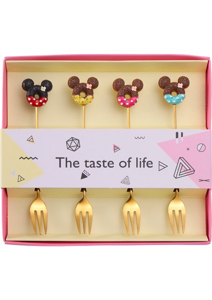 Karikatür Pirinç Fare Meyve Paslanmaz Çelik Yaratıcı Çatal (Yurt Dışından)