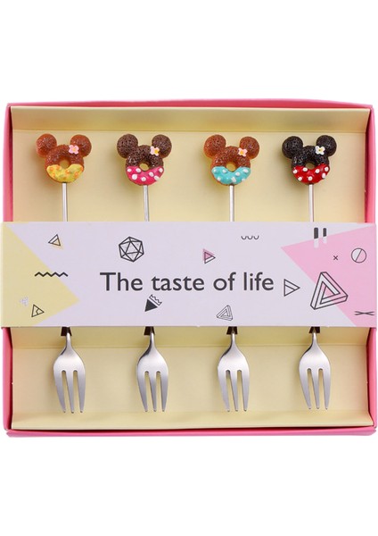 Karikatür Pirinç Fare Meyve Paslanmaz Çelik Yaratıcı Çatal (Yurt Dışından)