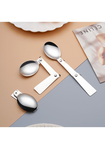 304 Paslanmaz Çelik Katlanabilir Seyahat Portatif Kaşık Sofra Takımı (Yurt Dışından) modelleri