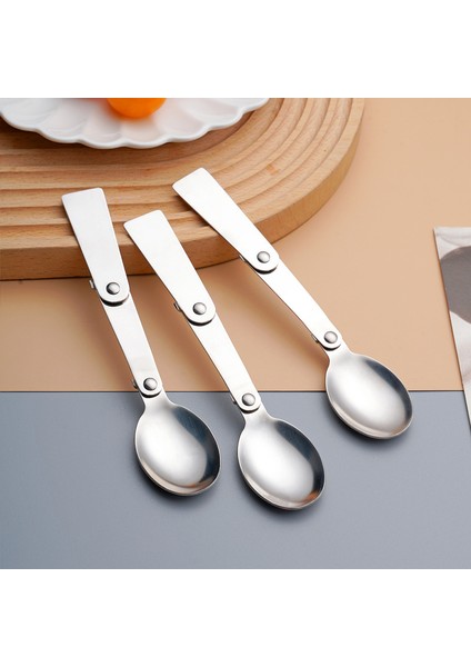 304 Paslanmaz Çelik Katlanabilir Seyahat Portatif Kaşık Sofra Takımı (Yurt Dışından) fırsatları