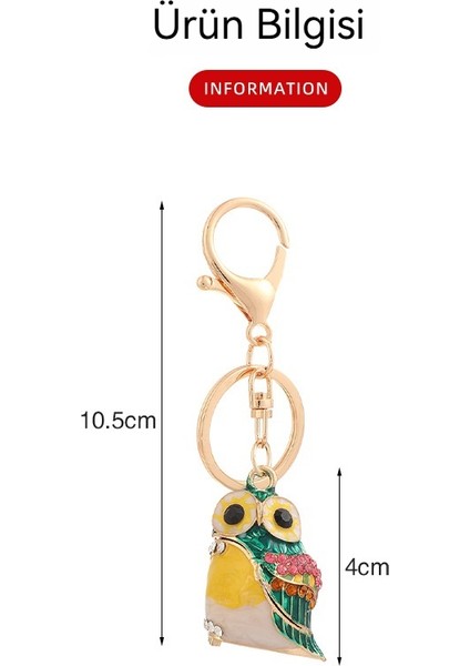 Renkli Karikatür Baykuş Vintage Hafif Lüks Aksesuar Anahtarlık (Yurt Dışından) fiyatları