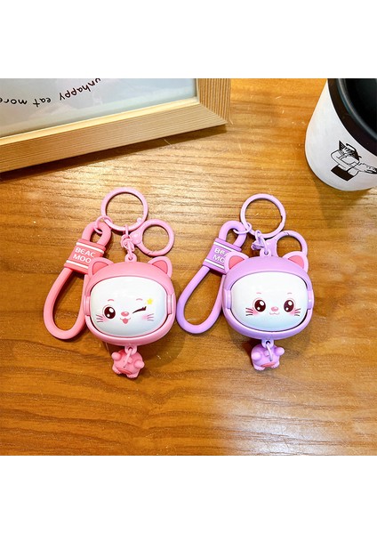 Yaratıcı Karikatür Döner Sevimli Yüz Değişen Kedi Anahtarlık (Yurt Dışından) fiyatları