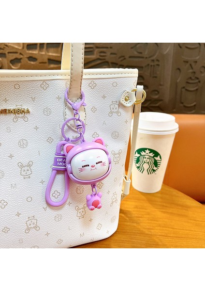 Yaratıcı Karikatür Döner Sevimli Yüz Değişen Kedi Anahtarlık (Yurt Dışından) modelleri