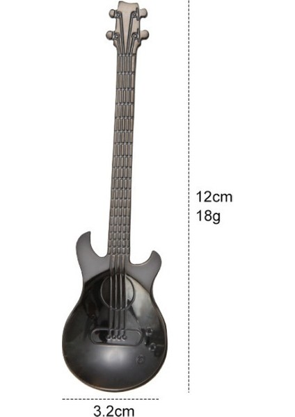 304 Paslanmaz Çelik Gitar Yaratıcı Tatlı Kaşığı (Yurt Dışından)