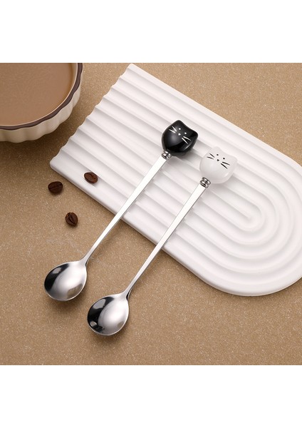 Ev Yaratıcı Seramik Kedi Paslanmaz Çelik Kahve Kaşığı (Yurt Dışından) fiyatları