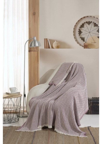 Vera Mürdüm Tekli Koltuk Berjer Örtüsü Şalı 150 x 200 cm Tv Battaniyesi Throw Pamuklu