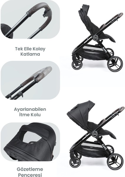 Nova Travel Sistem Bebek Arabası Siyah
