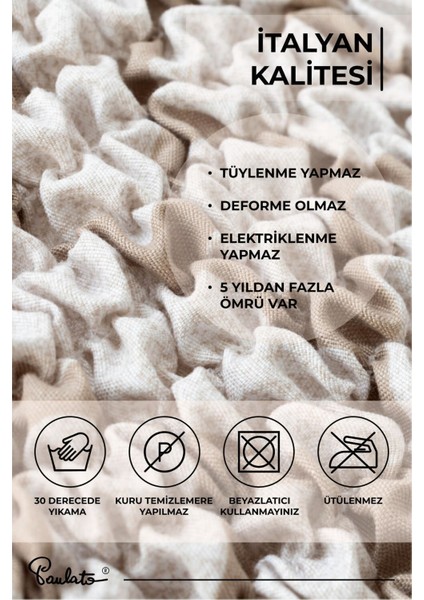 Lastikli Esnek ve Yıkanabilir L Köşe Koltuk Örtüsü Çekyat Kanepe Kılıfı - Desenli Bej fırsatları