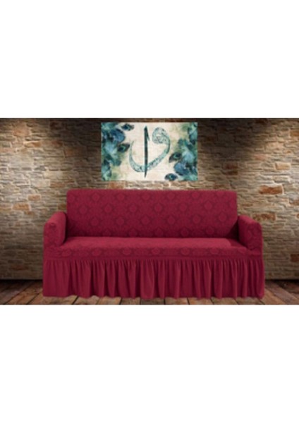 Jakarli Koltuk, Kanepe Çekyat Örtüsü Likrali Lastikli Standart 3 Kişilik