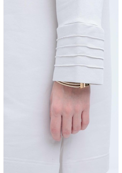 Taş-Manşeti Nervür Detaylı Yırtmaçlı Tunik indirimleri