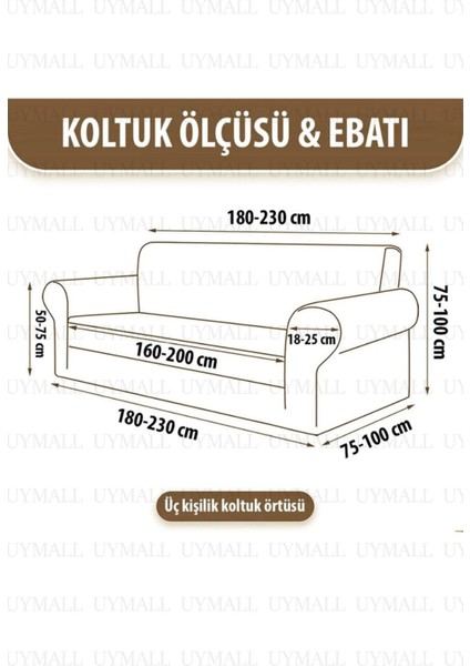Kadife Koyugri-Antrasit Lastikli Koltuk Örtüsü | 3 KIŞILIK(1ADET) Kanepe Kılıfı | Koltuk Kılıfı