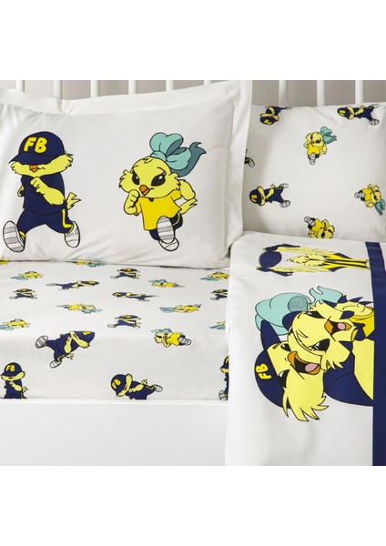 Lisanslı Fenerbahçe Strip Pamuklu Bebek Nevresim Takımı modelleri