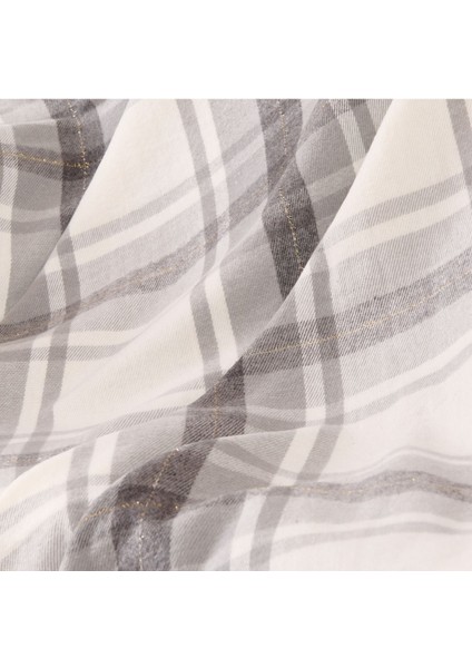 Soft Sim Ip Detaylı Skoç Koltuk Şalı - Gri - 130X170 cm fiyatları