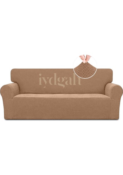 Tuğla Desen Koltuk Örtüsü Lastikli Kayma Yapmayan 3 Kişilik Çekyat Kanepe Kılıfı 1 Adet