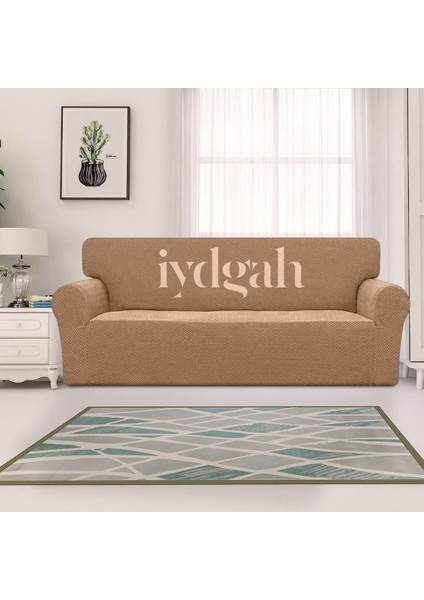 Tuğla Desen Koltuk Örtüsü Lastikli Kayma Yapmayan 3 Kişilik Çekyat Kanepe Kılıfı 1 Adet