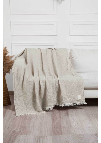 Gold 4 Kat Müslin Throw Koltuk Şalı