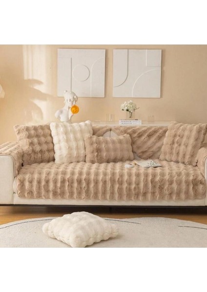 Kalın Baklava Desenli Kabartmalı Tavşan Peluş Üç Kişilik Koltuk Için ( 1ADET ) 80*190CM Ölçü fiyatları