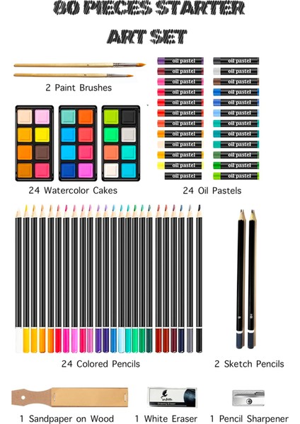 Monza 80'li Ahşap Taşıma Çantalı Çizim ve Boyama Başlangıç Seti fiyatları