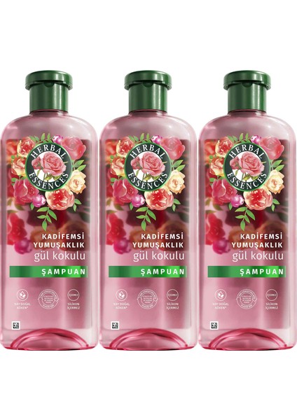 Kadifemsi Yumuşaklık Gül Kokulu Şampuan 350 ml x 3 Adet fiyatları
