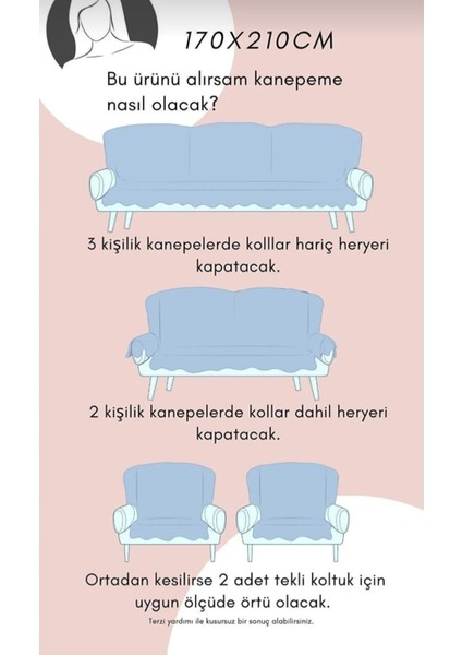 Tay Tüyü Kaymaz Koltuk Örtüsü / Çekyat Örtüsü / Kanepe Örtüsü (Gatt)
