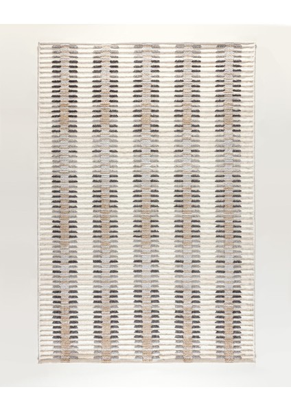 Melisse Halı - Bej/koyu Gri - 80X160 cm