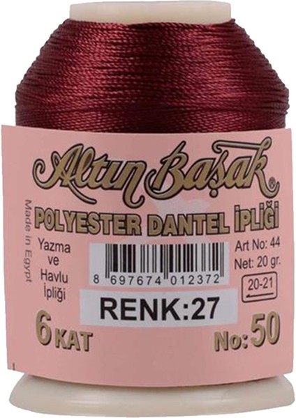 3 Adet Altınbaşak Oya ve Dantel Ipi 20 gr - - No: 027