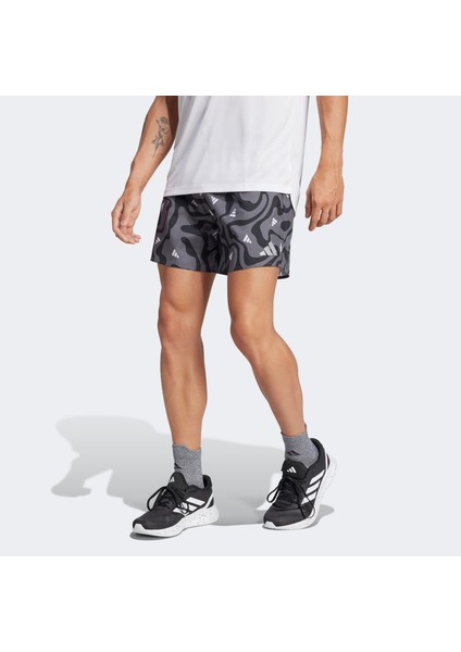Run It Koşu Brand Love Erkek Siyah Koşu Şortu.-